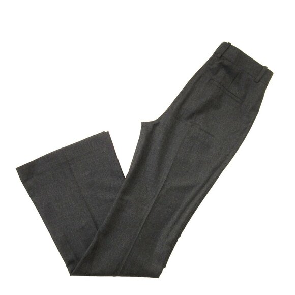 NWT THEORY Demitria in Charcoal Mélange Sleek Flannel Trouser Pants 2 - Picture 4 of 4
